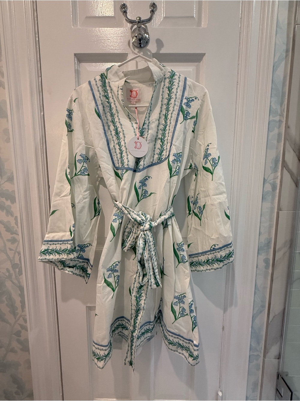 NWT- Victoria Dunn Brynn Mini Dress in the Lily of the Valley- MINI -XL